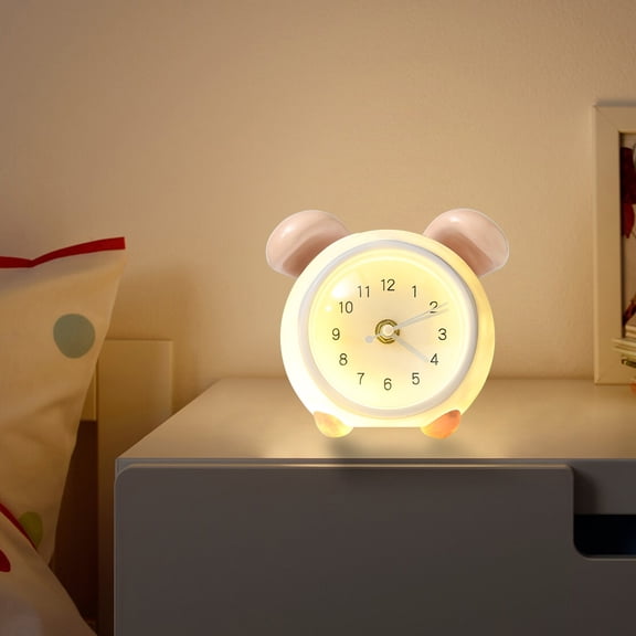 VBODN Alarm Clock for Kids,Smart Alarm Clock for Kids,Animals Themed Night Light Alarm Clock With Bank Function for Kids Multifunctional Table Clock for Bedside Home and Decorative Use