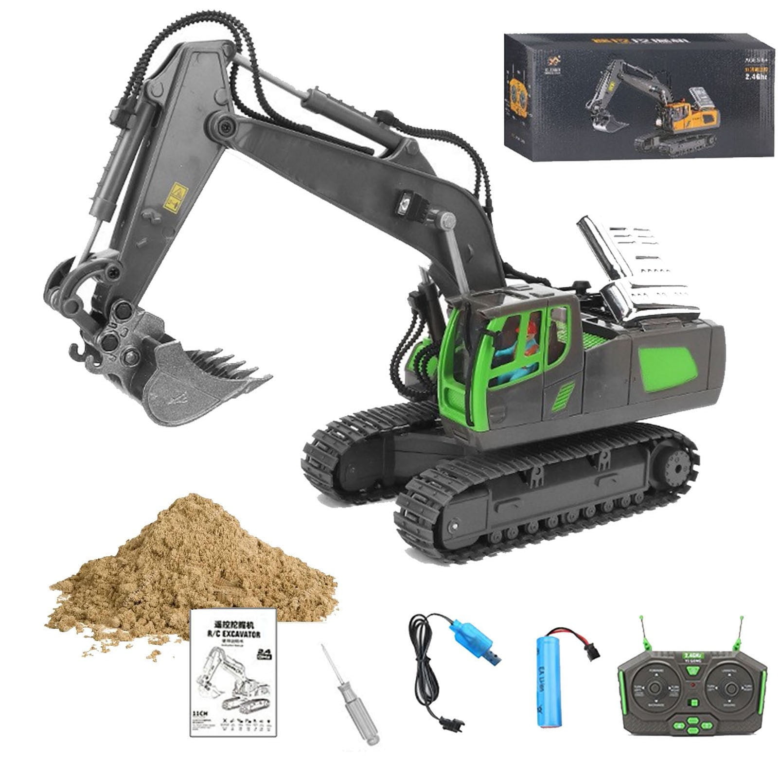 Toy Remote Control Backhoe VBODN Car Toys for Boys 3-6 Years,Toy Cars for Boys,Remote Control ...