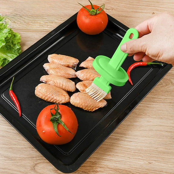 VBODN Cleaning Brush, Scrub Brush, High Temperature Resistant BBQ Oil Brush, Japanese Style Kitchen Cooking Brush, Reusable Baking Grilling Brush with Storage Bottle for Home Use
