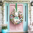 thumbnail image 1 of VBODN Easter Decoration,Easter Bunny,Easter Decorations for the Home,Easter Bunny Decor,Easter Bunny Wreath Door Flag Door Hanging Door Cover Decoration Spring Easter Decor For Front Door Festive, 1 of 6