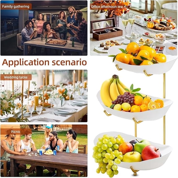 VBODN Fruit Tray for Bar, Serving Platters for Snacks, Fruit, Reusable Trays for Serving Food, for Veggie, Snack, Fruit, Cookies, Desserts in Kitchen, Pantry