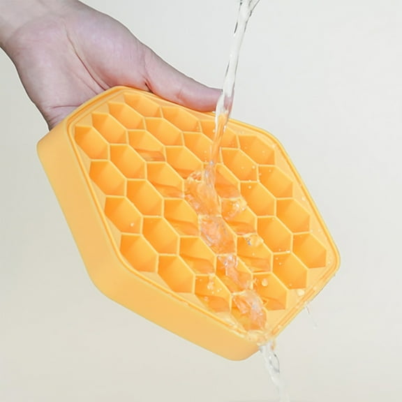 VBODN Ice Cube Tray With Lid,Ice Trays for Freezer With Lid,Silicone Ice Trays for Freezer