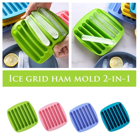 VBODN Ice Trays for Freezer With Lid,Ice Cube Trays for Freezer With Lid,Cube Tray Silicone,Self Made DIY Ice Lattice Molds Sausage Ham Hot Dog Molds Finger Molds Ice Baking Molds