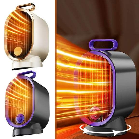 VBODN Portable Heater,Desktop Ceramic Heating Fan, Desktop Small Vertical Suspension Purpose Heater,500w Power Ceramic Fast Heater for Car Indoor Home Dorm Office