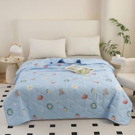 VBODN Quilts For Full Bed,Queen Quilt,Cotton Quilt,All Ages,Washable Printed Quilt for Home Dormitory