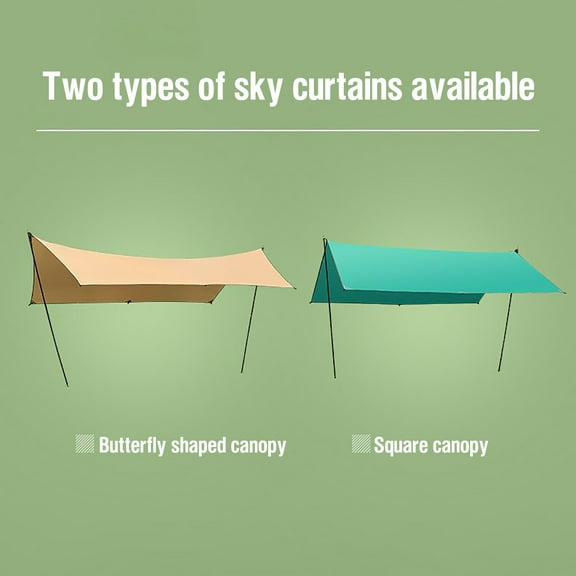 VBODN Sun Shade Sail,Awning for Camper,Outdoor Large Tent,Super Large,Camping Greenhouse,Outdoor Multi Person Windproof,Rainproof,Sunscreen,and Sunshade,for Outdoor Activities and Facility