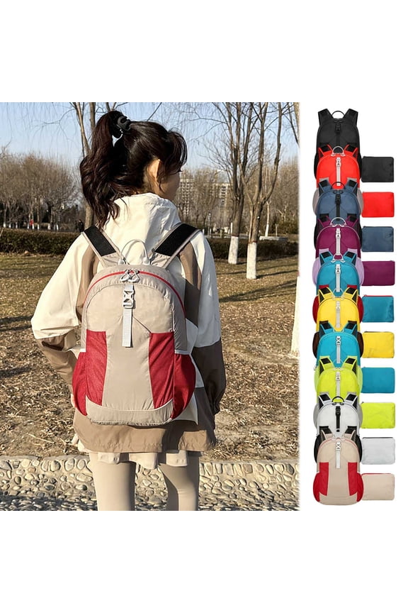 Travel Backpack, Packable Backpack, Padded Laptop Backpack with Water Bottle Pockets, Waterproof Personal Item Bag