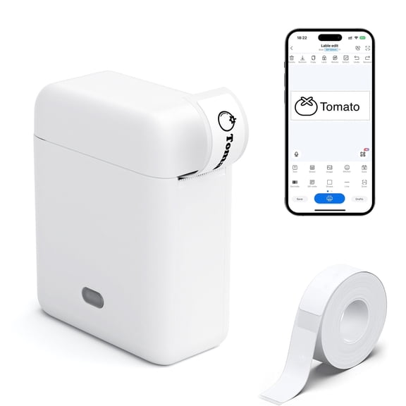 VBOOX TRAB Label Maker Machine with Tape, Portable Bluetooth Mini Label Printer, Wireless Small Label Makers with Versatile App for School Home Office Organization