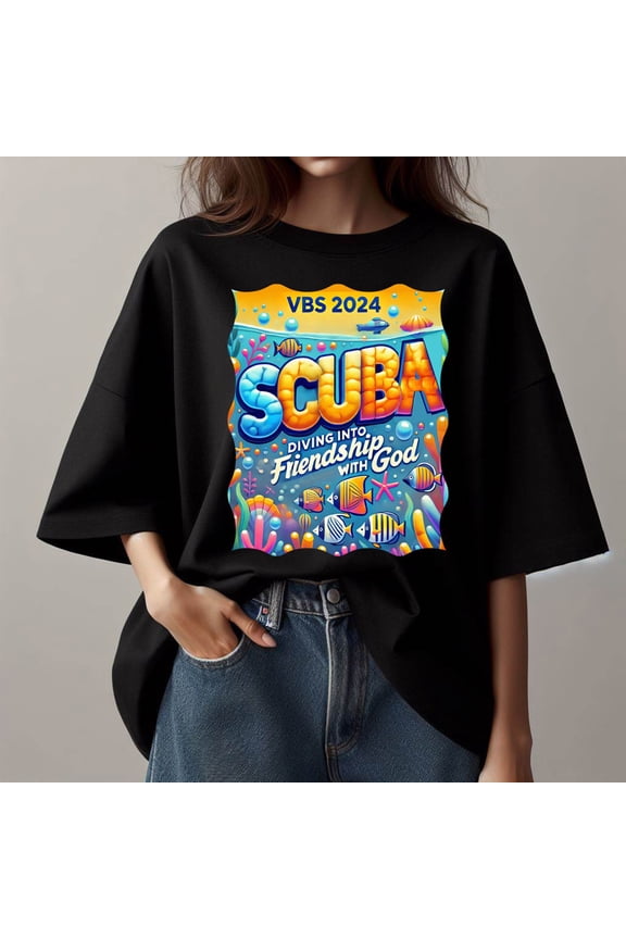 VBS 2024 Scuba Diving Into Friendship With God Shirt, Scuba Diving 2024 Shirt, Bible Verse Shirt, Christian Shirt, Gift For Christian, Sports Shirt, Competition Unisex T-Shirt