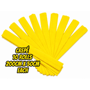 Colibri Crepe Paper, 200cm x 50cm, 10 Sheets, 321 Amarillo Huevo- Yellow