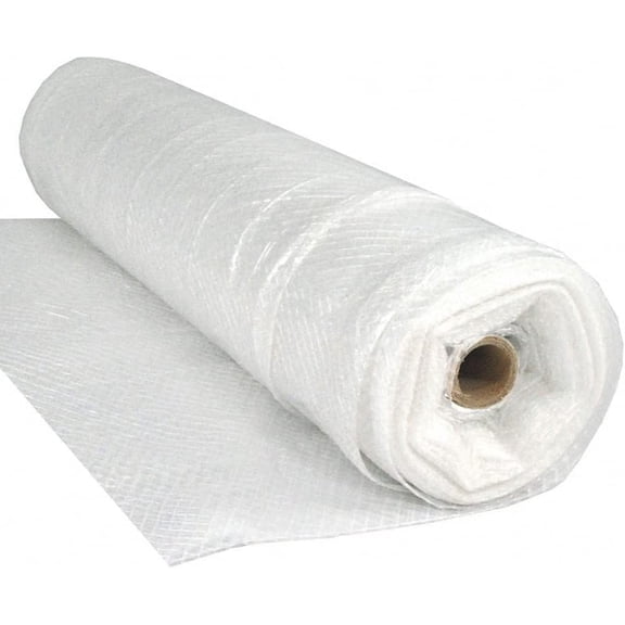 VBS – String Reinforced Clear Plastic Sheeting - 6 mil - (10' x 100') – Clear Plastic Roll for Spray Barrier, Roll of Plastic Sheeting Heavy Duty, Thick Plastic Sheeting, Polyethylene Film