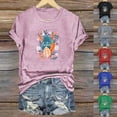 thumbnail image 1 of VBTAPA 2025 Easter Shirts for Women, Funny Bunny Graphic T-Shirt Easter Holiday Short Sleeve Tee Tops Flash Sales Red XL, 1 of 5