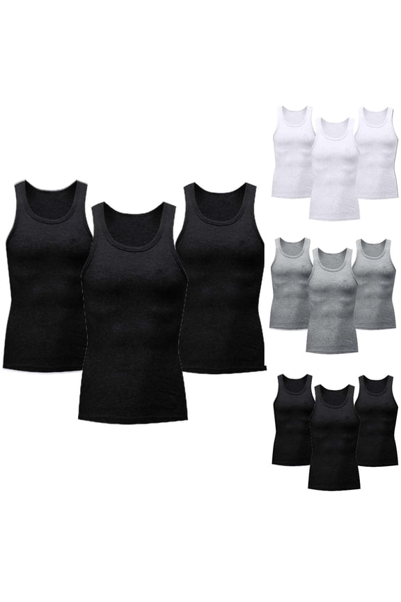 3 Pack Men's Athletic Compression Shirts Sleeveless Tank Top Base Layer Sports Workout Shirts for Basketball Football Training Running Active Gray M