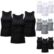 VBTAPA 3 Pack Mens Workout Tank Tops Stretch Muscle Athletic Sleeveless Shirts 2026 Summer Gym Running Compression Activewear Black XL
