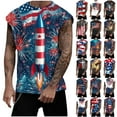 thumbnail image 1 of VBTAPA American Flag Tank Top Men 4th of July Shirts USA Patriotic Printed Sleeveless Tee Tops Multicolor S, 1 of 6