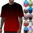 thumbnail image 1 of VBTAPA Big and Tall T-shirts for Men Short Sleeve Gradient Print Tee Shirt Casual Hipster Tops Beige XXXL, 1 of 8