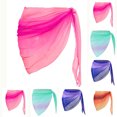 thumbnail image 1 of VBTAPA Boho Beach Cover Ups for Women Sarong Coverups Sheer Bikini Wraps Skirts for Swimwear Hot Pink XL, 1 of 6