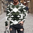 thumbnail image 1 of VBTAPA Camo Long Sleeve Shirt for Men Crewneck Camouflage T-Shirt Lightweight Hunting Shirts Sport Athletic Workout Tops White XXXL, 1 of 5