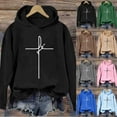 thumbnail image 1 of VBTAPA Cross Graphic Hoodies for Women Religious Faith Hooded Sweatshirt Loose Casual Pullover Hoodie Christian Blessed Sweatshirts Today Green M, 1 of 4