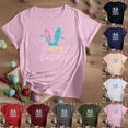 thumbnail image 1 of VBTAPA Easter Bunny T Shirt Womens Cute Rabbit Graphic Tee Shirts Trendy Casual Short Sleeve Crewneck Tops Today's Sales Dark Blue XL, 1 of 4