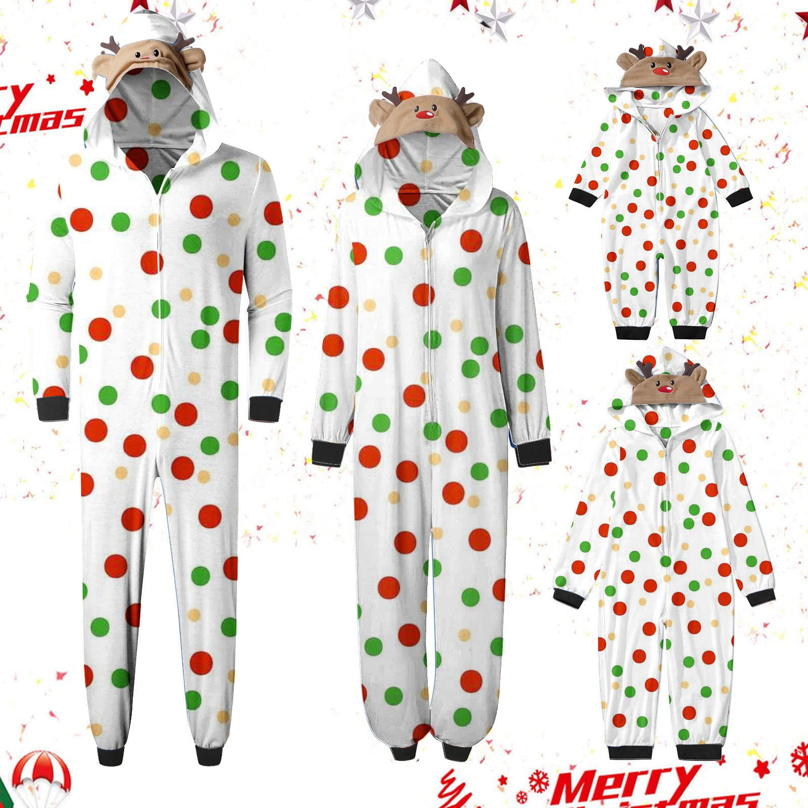 VBTAPA Family Christmas Pajamas Matching Sets Onesie Jumpsuit Christmas