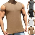 thumbnail image 1 of VBTAPA Father's Day Gifts Mens Textured Tank Top Sleeveless Muscle T Shirt Stretch Gym Workout Shirts Solid Casual Athletic Undershirts White M, 1 of 3