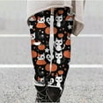 thumbnail image 1 of VBTAPA Halloween Bat Leggings for Women Novelty Holiday Party Tights High Waisted Stretch Yoga Running Pants Buttery Soft Ankle Length Leggings Spring Sale 2025 Orange XL, 1 of 6