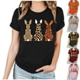 thumbnail image 1 of VBTAPA Happy Easter Shirts for Women Funny Egg Graphic Tees Short Sleeve Cute Rabbit Bunny T-shirt Lightweight Holiday Blouse Tops Lightning Sales Wine XL, 1 of 6