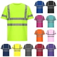 thumbnail image 1 of VBTAPA High Visibility Shirts for Men Short Sleeve Safety T Shirts Hi Vis Construction Work Shirt with Reflective Stripes Orange S, 1 of 5