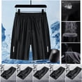 thumbnail image 1 of VBTAPA Ice Silk Shorts for Men Quick Dry Running Athletic Shorts Stretch Workout Gum Shorts with Pockets Black XXXXL, 1 of 8