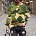 thumbnail image 1 of VBTAPA Long Sleeve T-shirt for Men Camouflage Graphic Tees Slim Fit Crewneck Pullover Casual Stylish Tee Tops 50% Percent off Deals Today Dark Green M, 1 of 5