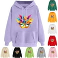 thumbnail image 1 of VBTAPA Mardi Gras Sweatshirt for Women Carnival Themed Graphic Hoodies Drawstring Long Sleeve Hooded Pullover 2025 Celebration Parade Party Hoodie Army Green M, 1 of 6
