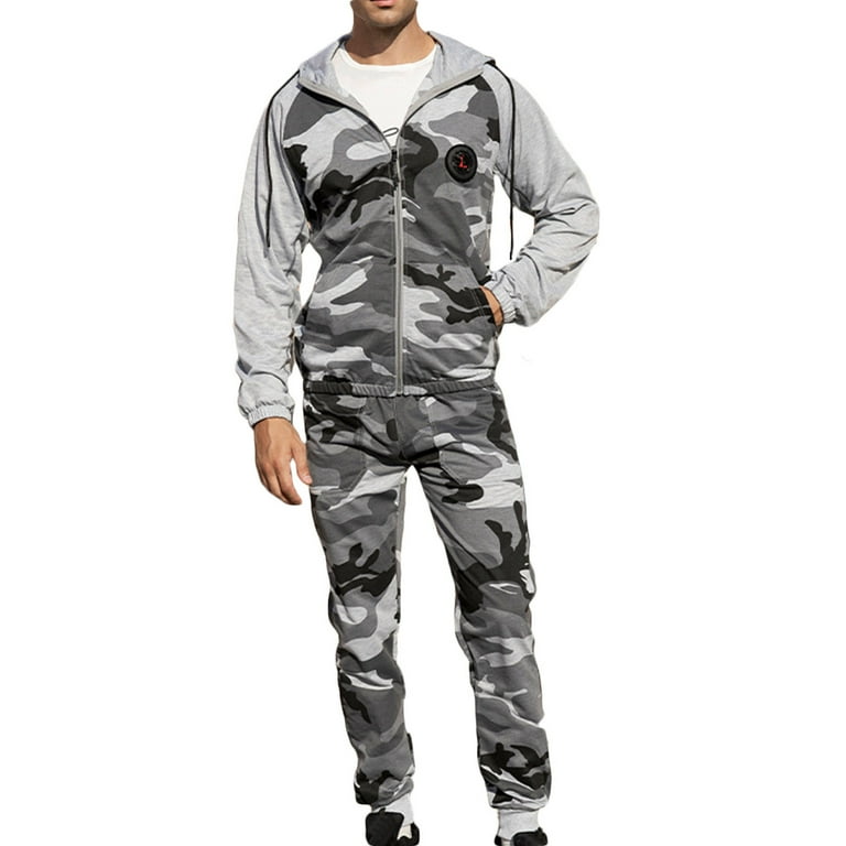 Hooded Tracksuit Full Camo Tracksuit VBTAPA Men's Camo Tracksuit
