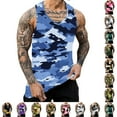 thumbnail image 1 of VBTAPA Men's Camouflage Tank Tops Athletic Fitness Undershirts Lightweight Summer Casual Beach Top Lightning Sales of Today Prime Camouflage#9 L, 1 of 6