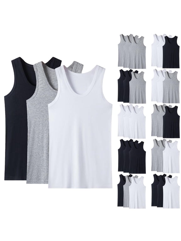 Men's Muscle Shirts Sleeveless Soft Cool Workout Tank Tops Quick Dry 3 Pack Gym Stretchy Tanks Sales of The Day Clearance White XL