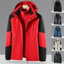 VBTAPA Mens 3-in-1 Waterproof Ski Jacket Winter Warm Snow Coat Outdoor Windproof Hiking Parka Raincoat with Multi Pockets Beige L