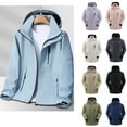 thumbnail image 1 of VBTAPA Mens Big and Tall Rain Jackets Lightweight Waterproof Windbreaker Jacket Outdoor Hooded Raincoat Casual Hiking Travel Jacket with Zipper Pockets White L, 1 of 4