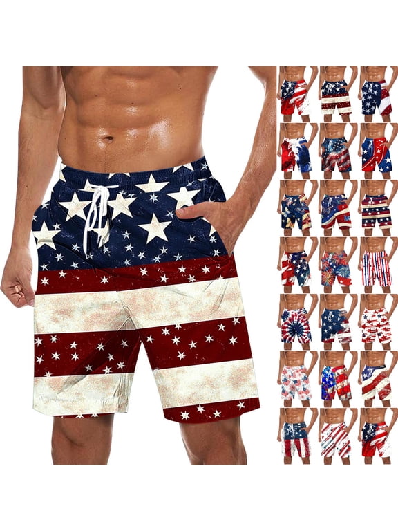 Mens Hawaii Beach Shorts Drawstring Surfing Board Shorts Quick Dry Swim Trunks Bathing Suit with Pockets Prime Sales Today Multicolor XL