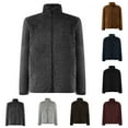 thumbnail image 1 of VBTAPA Mens Polar Fleece Jackets Long Sleeve Full Zip Mock Jacket Raincoat Lining Jacket Lightweight Winter Coat Sales Today Clearance Wine L, 1 of 4