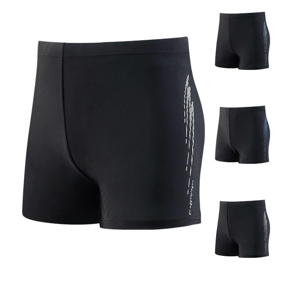 VBTAPA Mens Quick Dry Square Leg Swim Shorts Boxer Brief Beach Swimsuit Trunk Light Blue Free Size