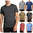thumbnail image 1 of VBTAPA Mens Short Sleeve Workout Shirts Lightweight Moisture Wicking Athletic Running Tops Solid Color Crew Neck T-shirt Sky Blue XL, 1 of 6