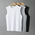 thumbnail image 1 of VBTAPA Mens Solid Tank Tops Soft Cotton Undershirts Sleeveless Cut Off Shirts Summer Casual Workout Muscle Tee Black XXXXL, 1 of 5