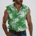 thumbnail image 1 of VBTAPA Mens Summer Tank Top Sleeveless Hawaiian Shirt Aloha Casual Button Down Shirts Collared Beach Vacation Tops Multicolor M, 1 of 6