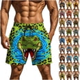 thumbnail image 1 of VBTAPA Mens Swim Trunks Elastic Waist Drawstring Beach Shorts Funny Printed Casual Board Shorts Summer Bathing Suits Bottom Multicolor XL, 1 of 8