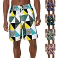 thumbnail image 1 of VBTAPA Mens Swim Trunks Tropical Print Bathing Suit Lightweight Drawstring Beach Board Shorts with Pockets Pink XL, 1 of 8