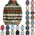 thumbnail image 1 of VBTAPA Novelty Holiday Hoodie for Men Christmas Graphic Sweatshirts Kangaroo Pocket Pullover Hoodie Long Sleeve Drawstring Hooded Sweatshirt Xmas Gift 2026 Multicolor L, 1 of 6