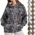 thumbnail image 1 of VBTAPA Oversized Hoodies for Women Leopard Print Hooded Sweatshirt Drop Shoulder Long Sleeve Pullover Hoodie with Kangaroo Pocket Y2K Streetwear Hoody Tops Multicolor XL, 1 of 7