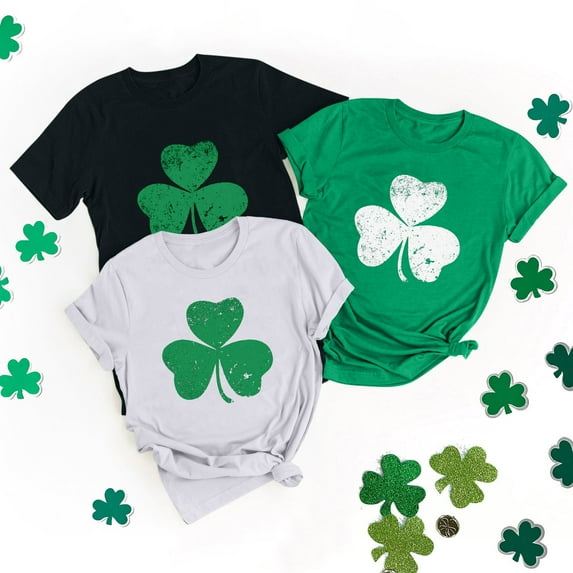 VBTAPA St. Patricks Day Shirt for Womens Cute Gnomes T-Shirt Lucky Shamrock Printed Short Sleeve Graphic Tees Irish Causal Summer Tops White M