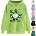 thumbnail image 1 of VBTAPA St Patricks Day Sweatshirt for Women Irish Clover Graphic Hoodies Long Sleeve Drawstring Hooded Sweatshirts with Kangaroo Pocket Purple S, 1 of 6