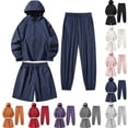 thumbnail image 1 of VBTAPA Sun Protection 3 Piece Sets for Men UPF 50+ Long Sleeve Hoodie Shorts Pants Set Zip Up Windbreaker Jacket Matching Set Outdoor Hiking Athletic Running Outfit Pink XXXXL, 1 of 6
